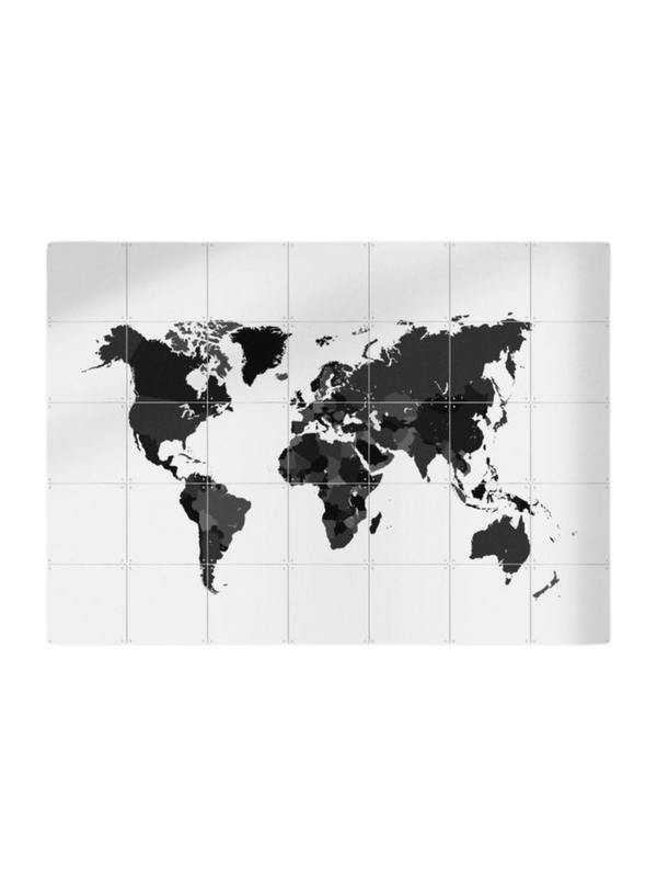 Cuadro decorativo IXXI - Mapa Mundi blanco & negro