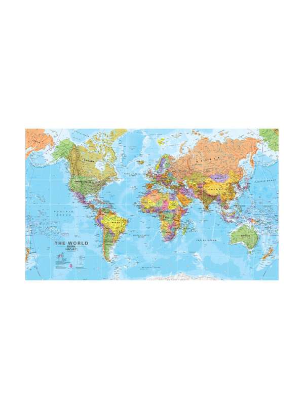 Cuadro Decorativo IXXI  Mapa Mundi en colores